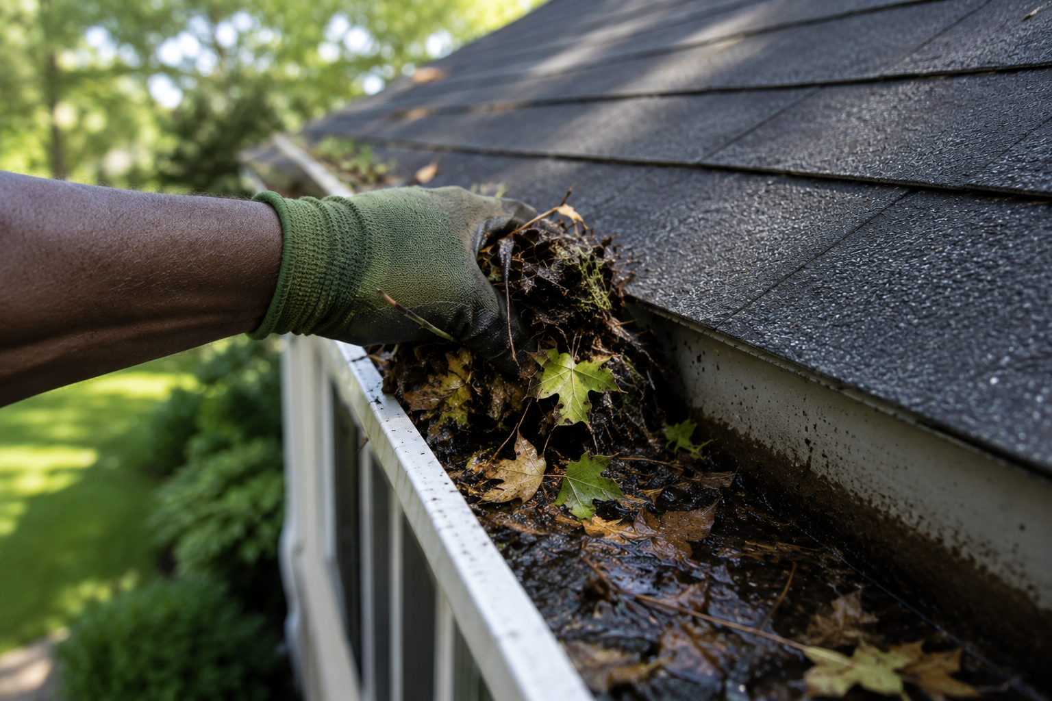 Gutter Cleaning by NorthStone Landscaping in the Toronto and GTA area